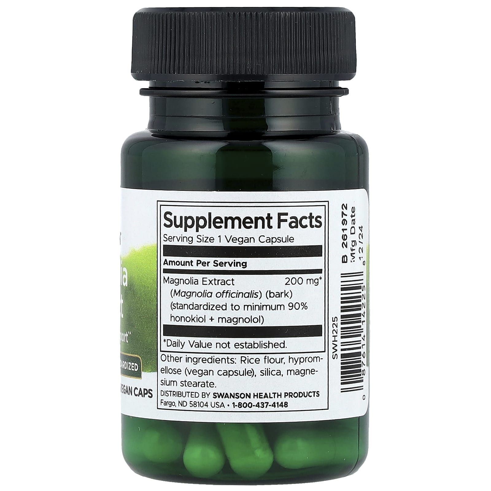 Swanson, Magnolia Extract, 200 mg, 30 Vegan Caps - Image 2