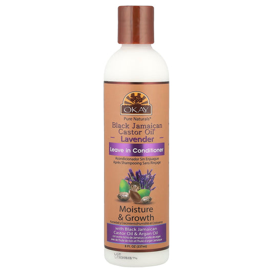 Okay Pure Naturals, Black Jamaican Castor Oil® , Leave in Conditioner, Lavender, 8 fl oz (237 ml) - Image 1