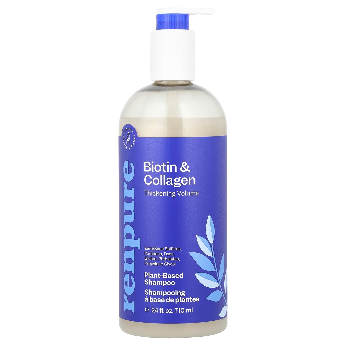 Renpure, Plant-Based Shampoo, Biotin & Collagen, 24 fl oz (710 ml) - Image 1
