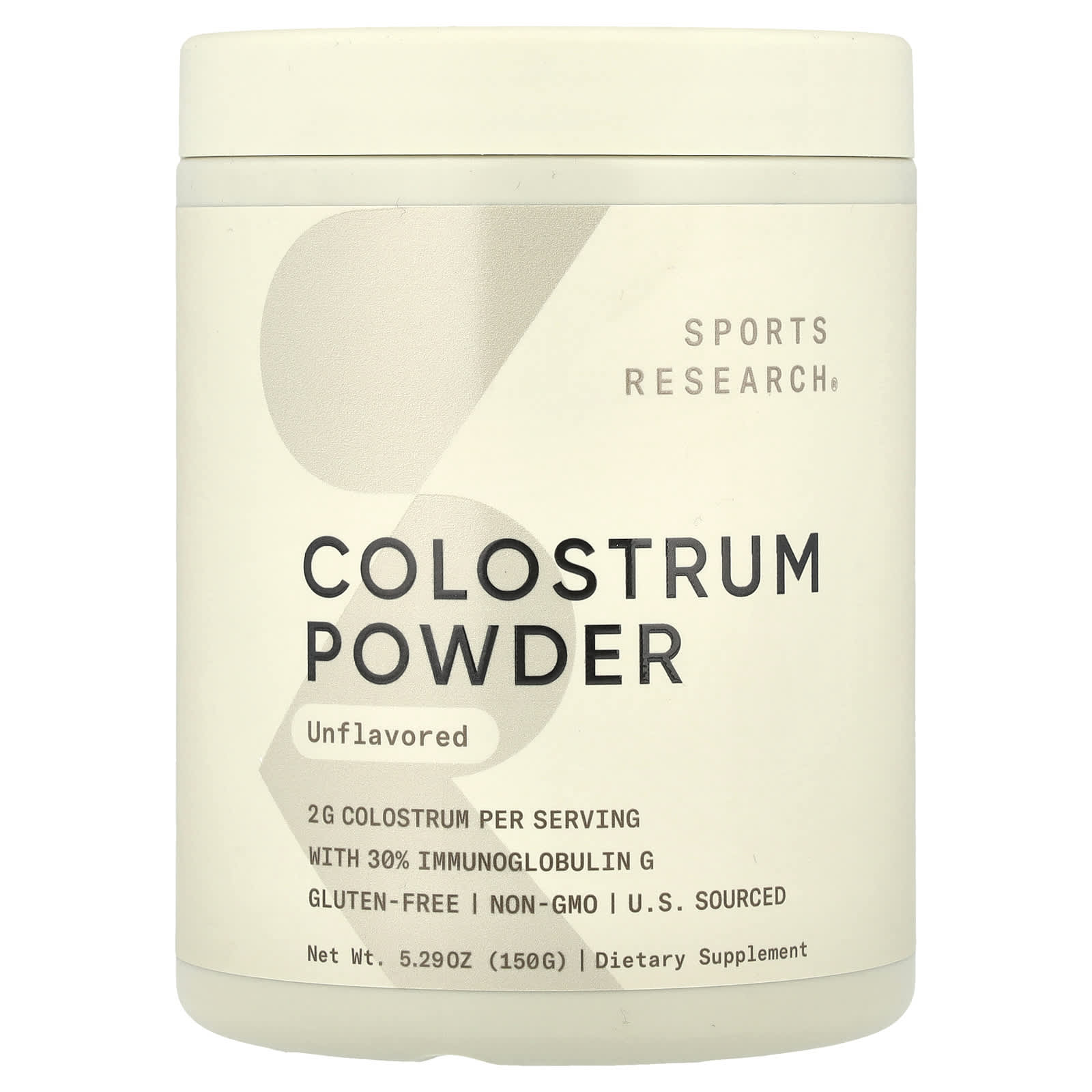 Sports Research, Colostrum Powder, Unflavored, 5.29 oz (150 g) - Image 1