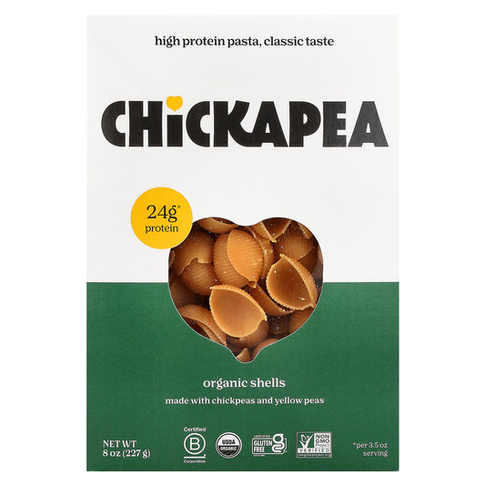 High-Protein Organic Pasta Shells by Chickapea, 8 oz (227 g) - Image 1