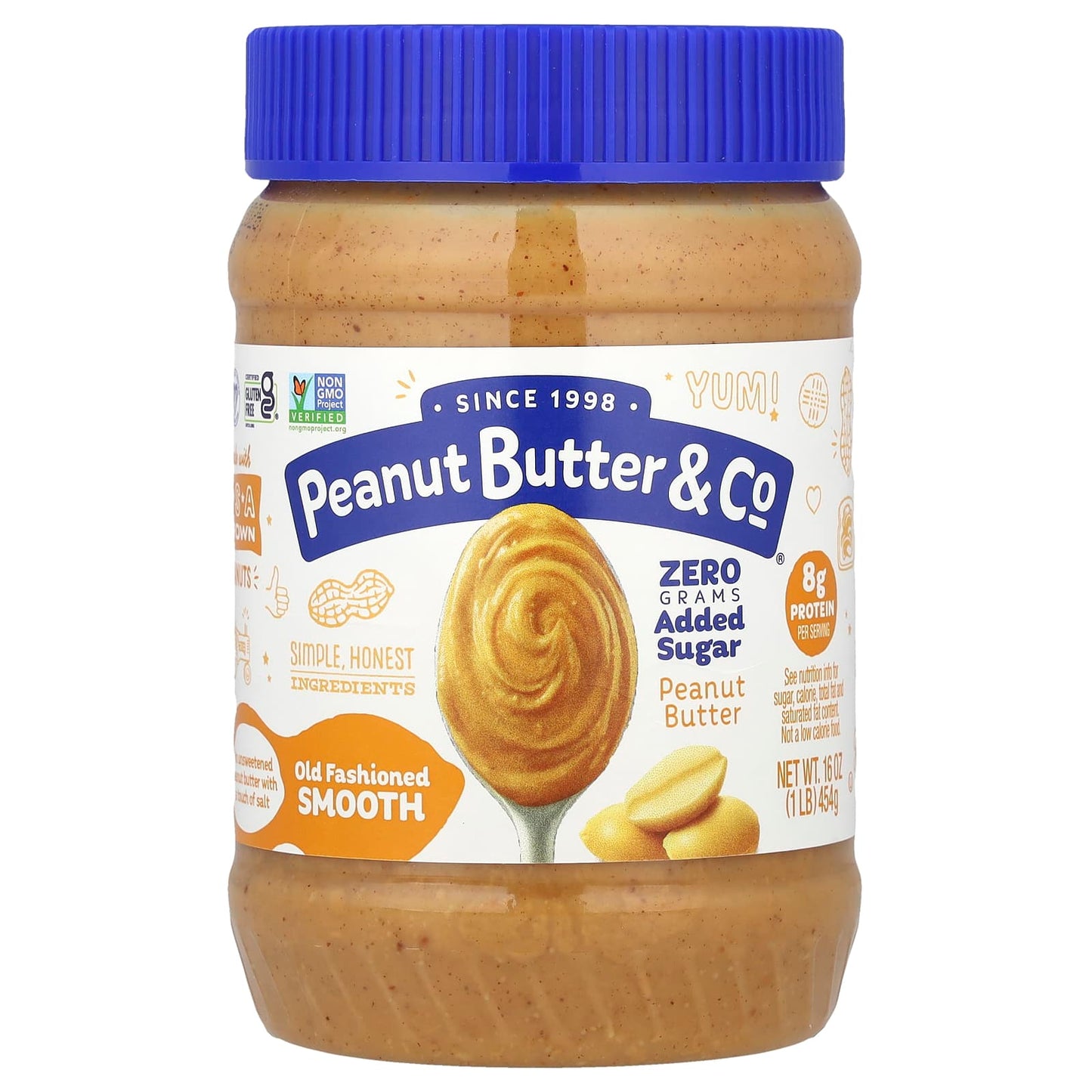 Peanut Butter & Co., Peanut Butter, Old Fashioned Smooth, 16 oz (454 g) - Image 1
