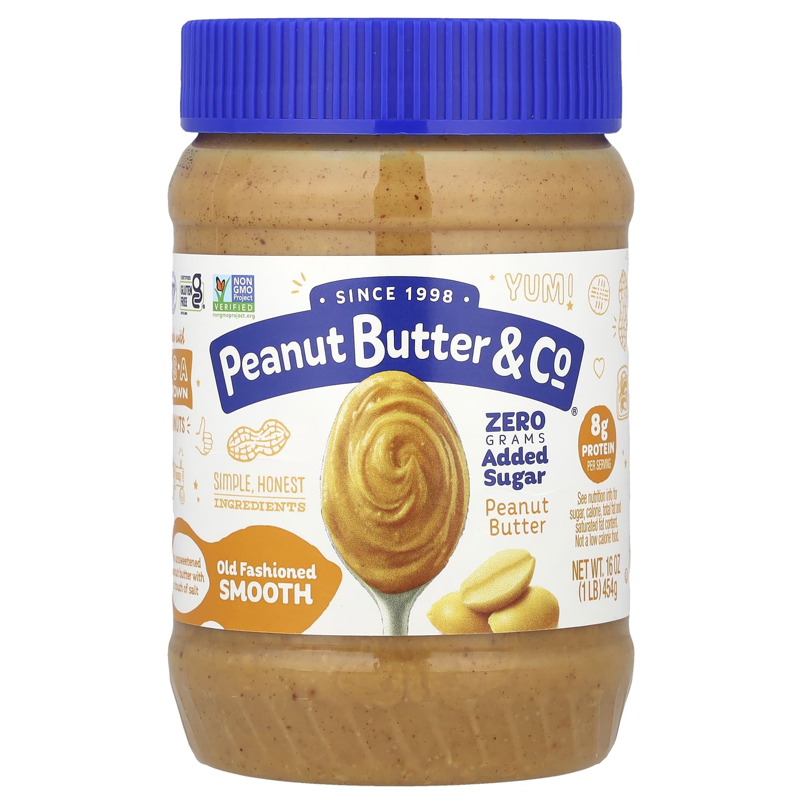 Peanut Butter & Co., Peanut Butter, Old Fashioned Smooth, 16 oz (454 g) - Image 1