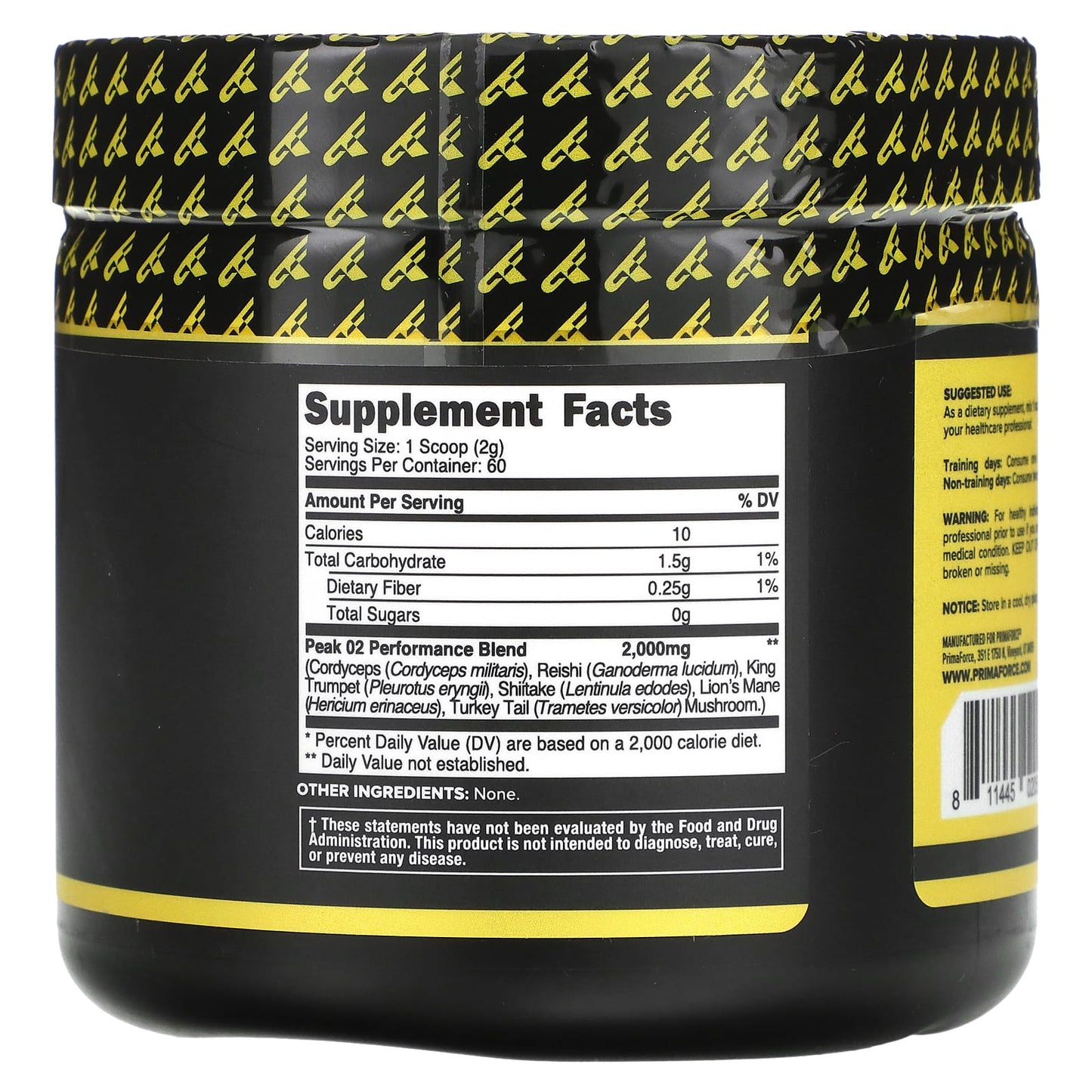 Primaforce, Peak O2, Unflavored, 4.2 oz (120 g) - Image 2