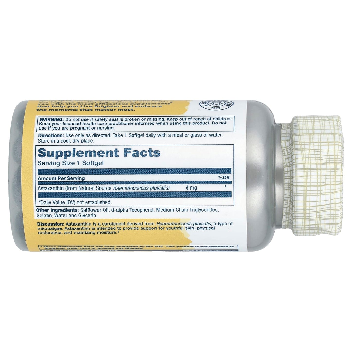 Solaray, Astaxanthin, 4 mg, 60 Softgels - Image 2