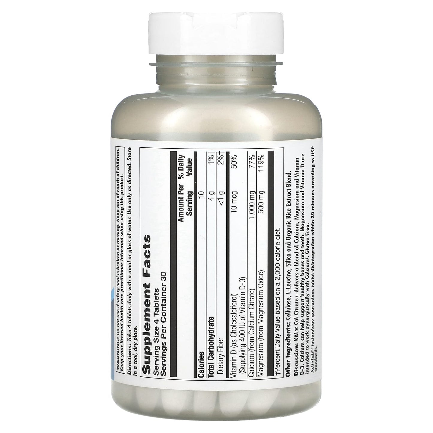 Support Healthy Bones with KAL Cal-Citrate+ D3 & Magnesium, 120 Tablets - Image 2