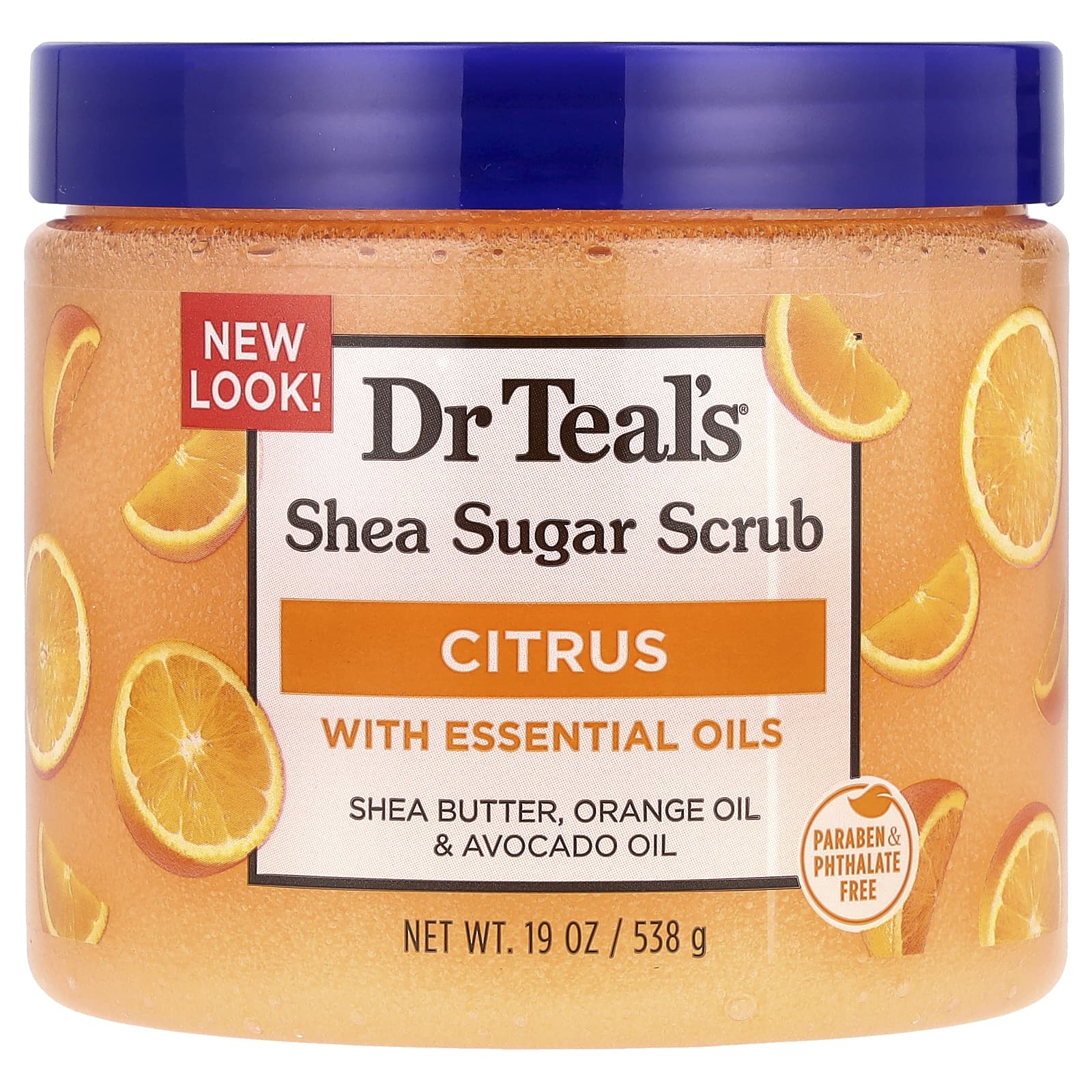 Citrus Sugar Body Scrub by Dr. Teal's - Exfoliates & Moisturizes Skin - Image 1
