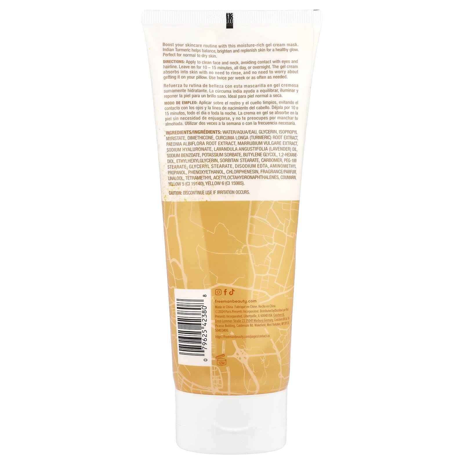 Turmeric Gel Cream Mask for Radiant, Hydrated Skin by Freeman - Image 2