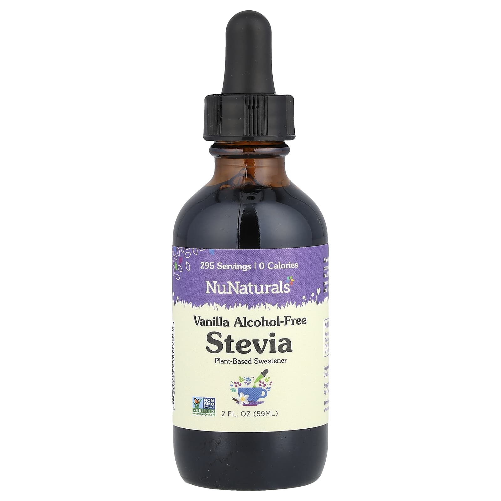 NuNaturals, Stevia, Alcohol Free, Vanilla, 2 fl oz (59 ml) - Image 1