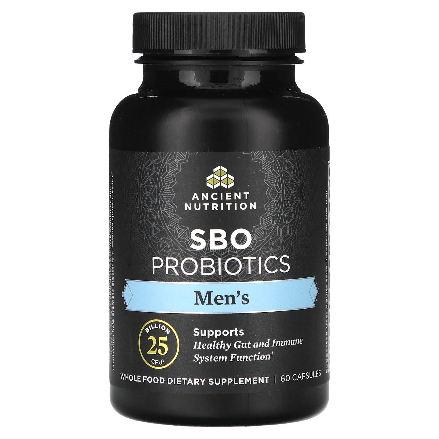 Ancient Nutrition SBO Probiotics for Men, 60 Capsules, 25 Billion CFU - Image 1