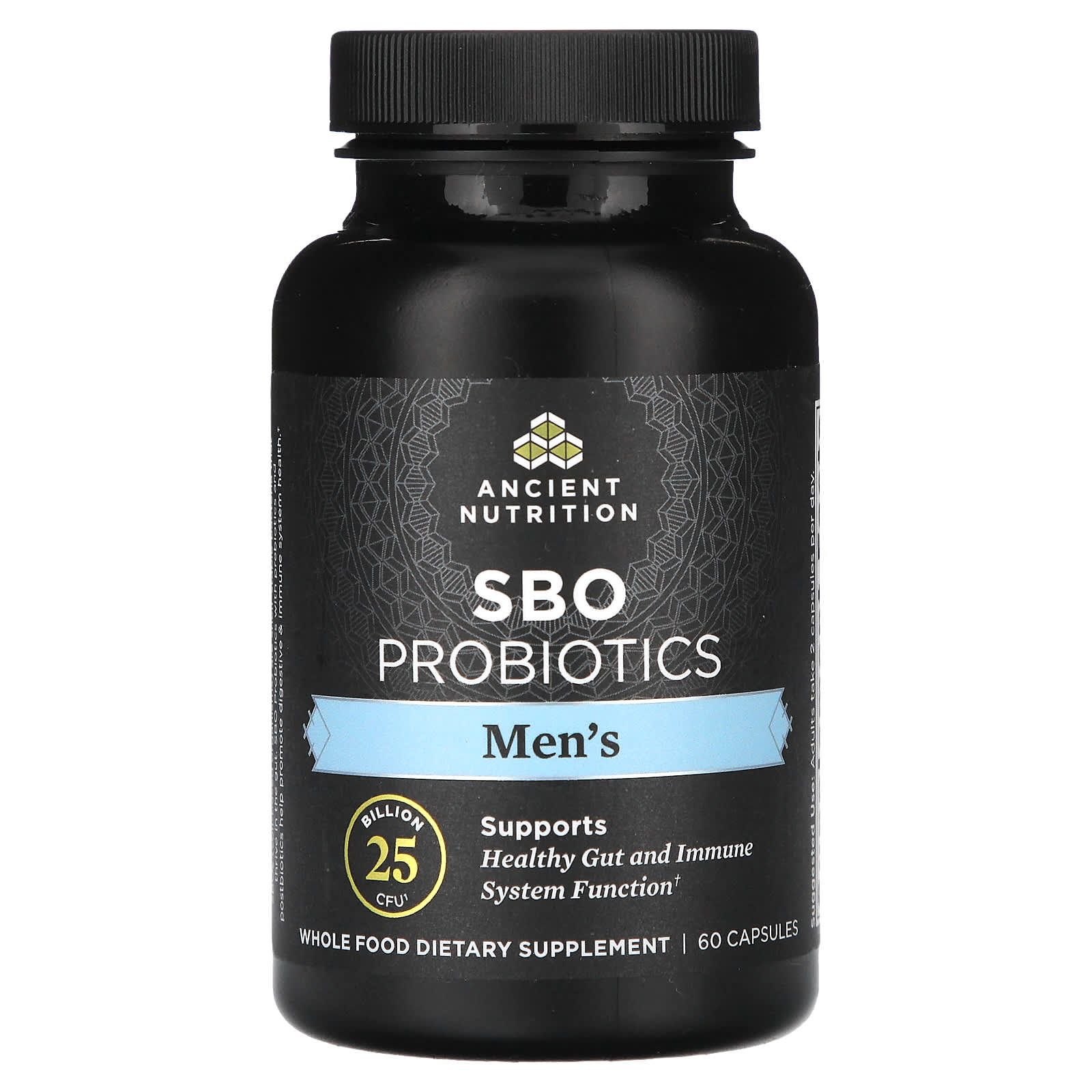 Ancient Nutrition SBO Probiotics for Men, 60 Capsules, 25 Billion CFU - Image 1