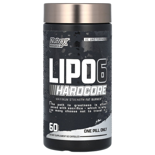Nutrex Research, LIPO-6, Hardcore, Maximum Strength, 60 Capsules - Image 1