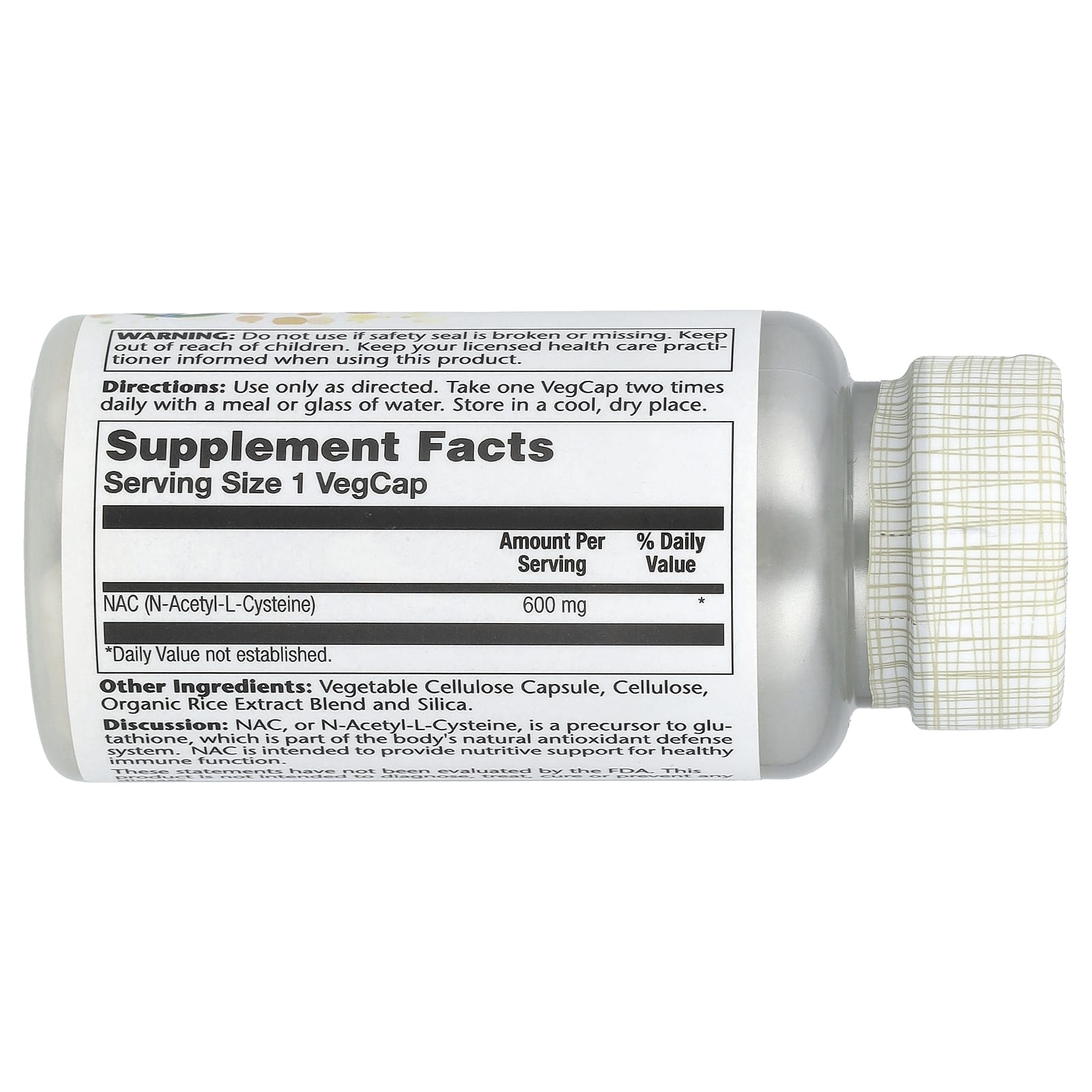Solaray, NAC (N-Acetyl-L-Cysteine), 600 mg, 60 VegCaps