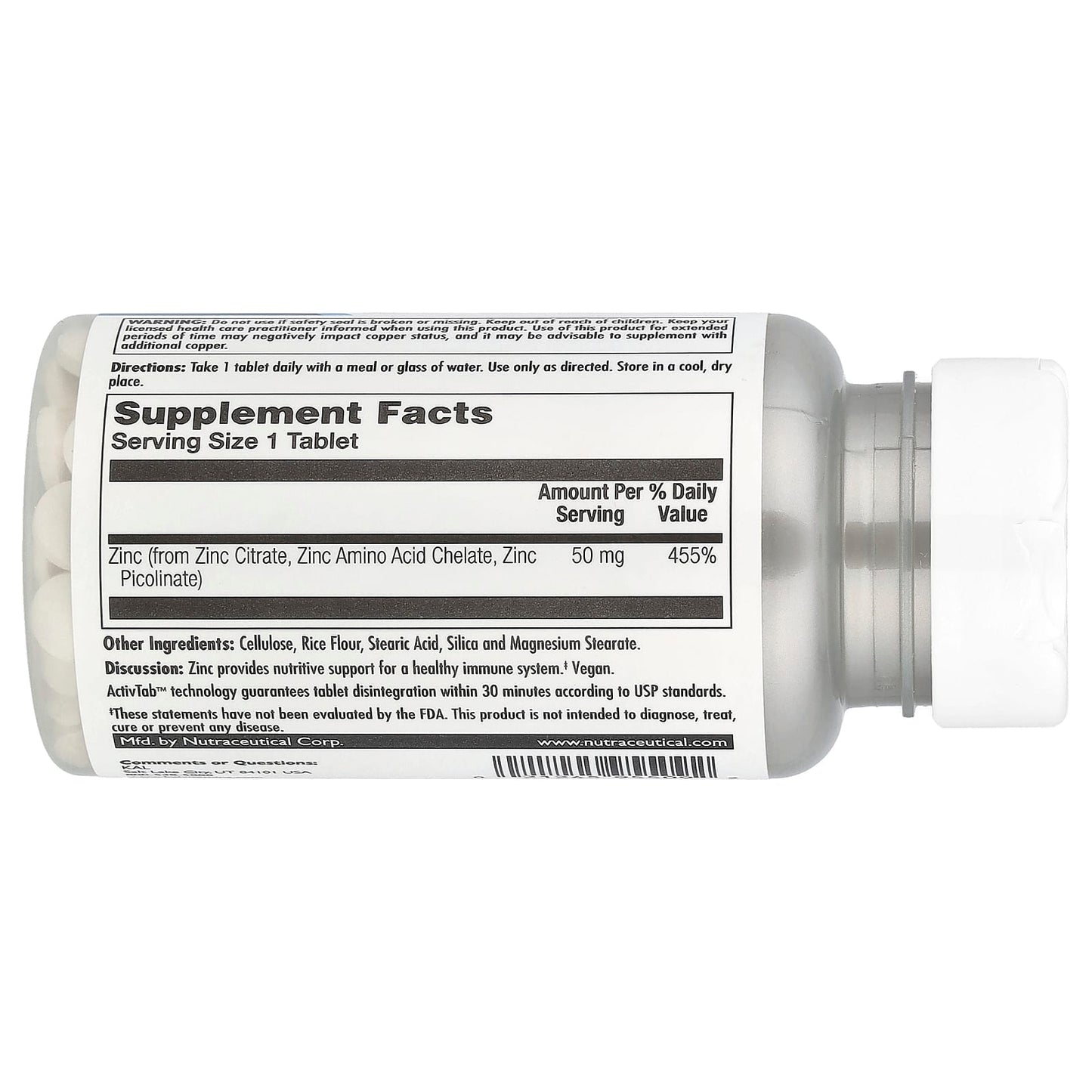Tri-Zinc 50 with ActivTab Technology - Immune System Support - Image 2