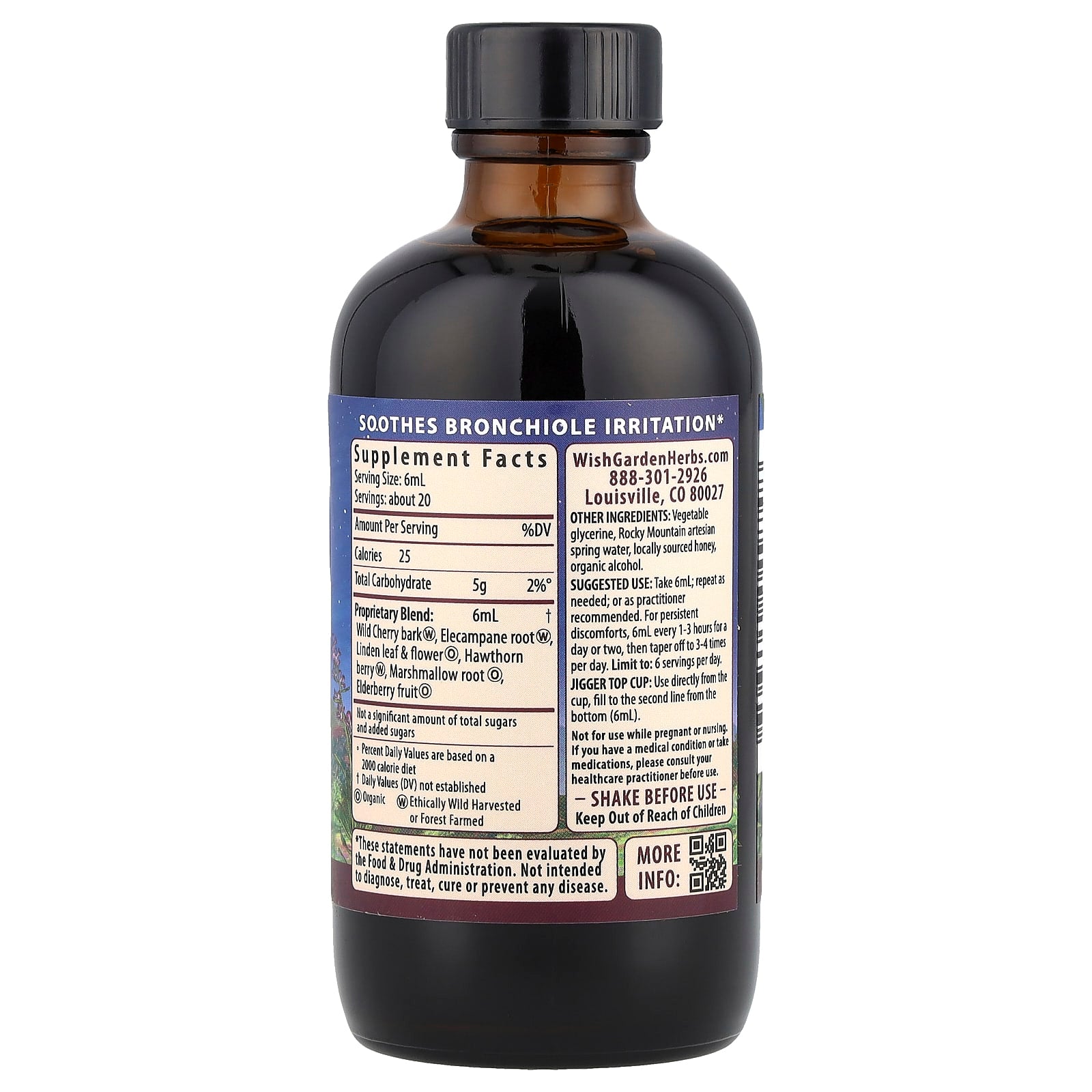 WishGarden Herbs, Serious AM™ Cough, Soothing Syrup, 4 fl oz (120 ml) - Image 2