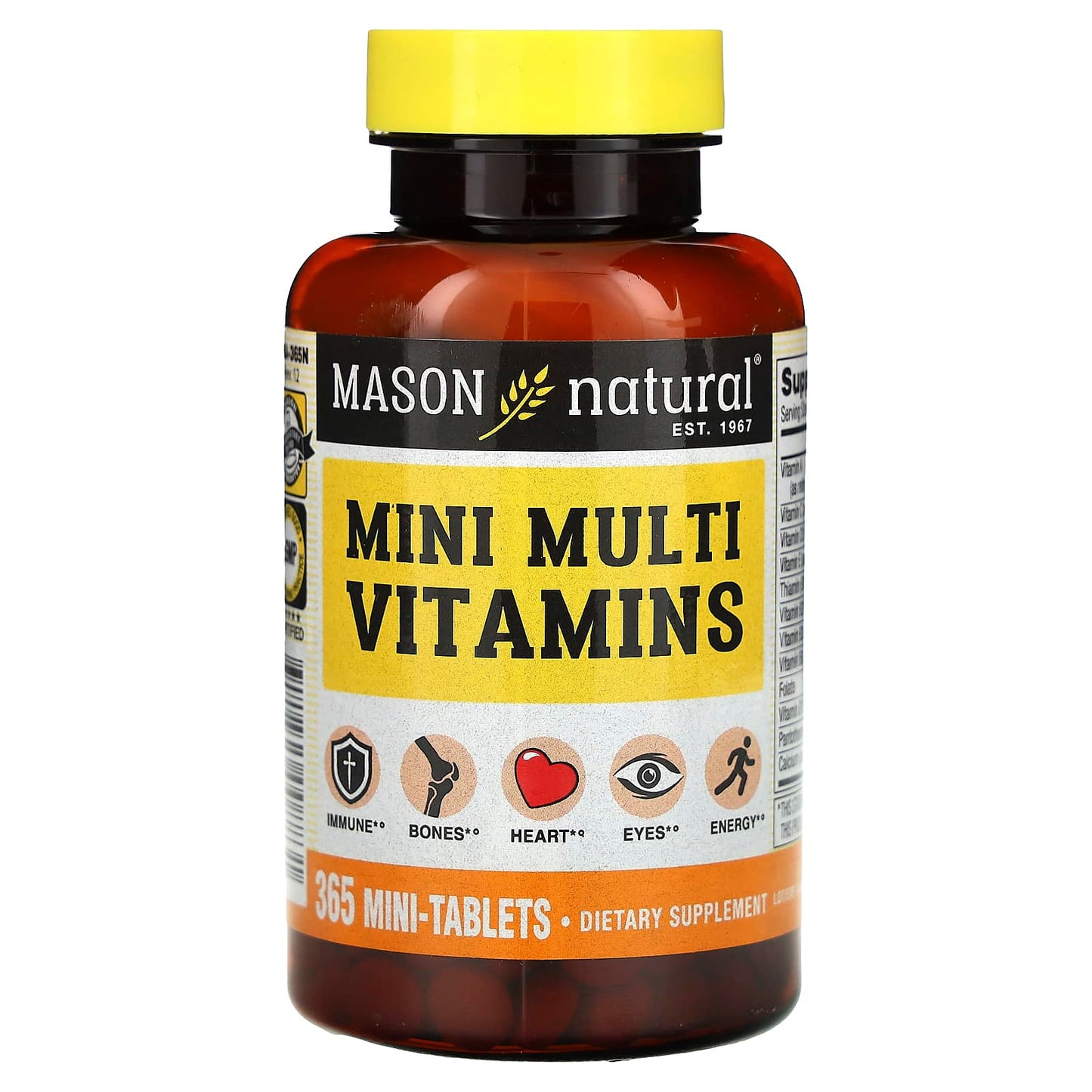 Mason Natural, Mini Multi Vitamins, 365 Mini-Tablets - Image 1