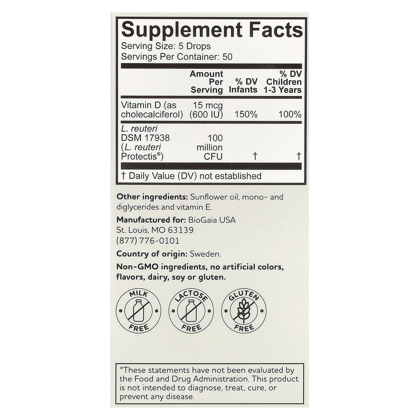 BioGaia, Baby Protectis Drops, Immune Active, 0-36 Months, 0.34 fl oz (10 ml)