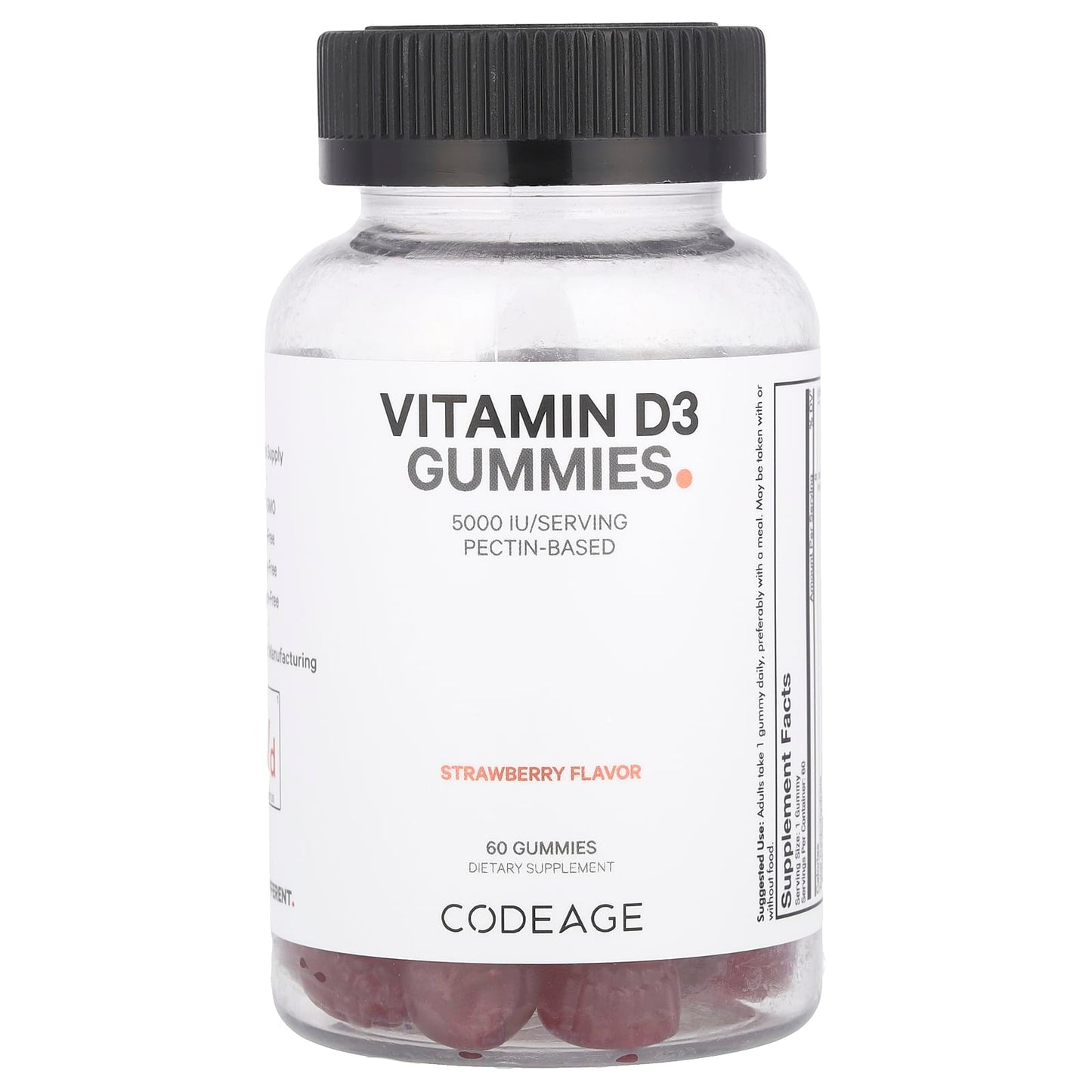 Boost Vitamin D Levels with CodeAge Strawberry Gummies - Image 1