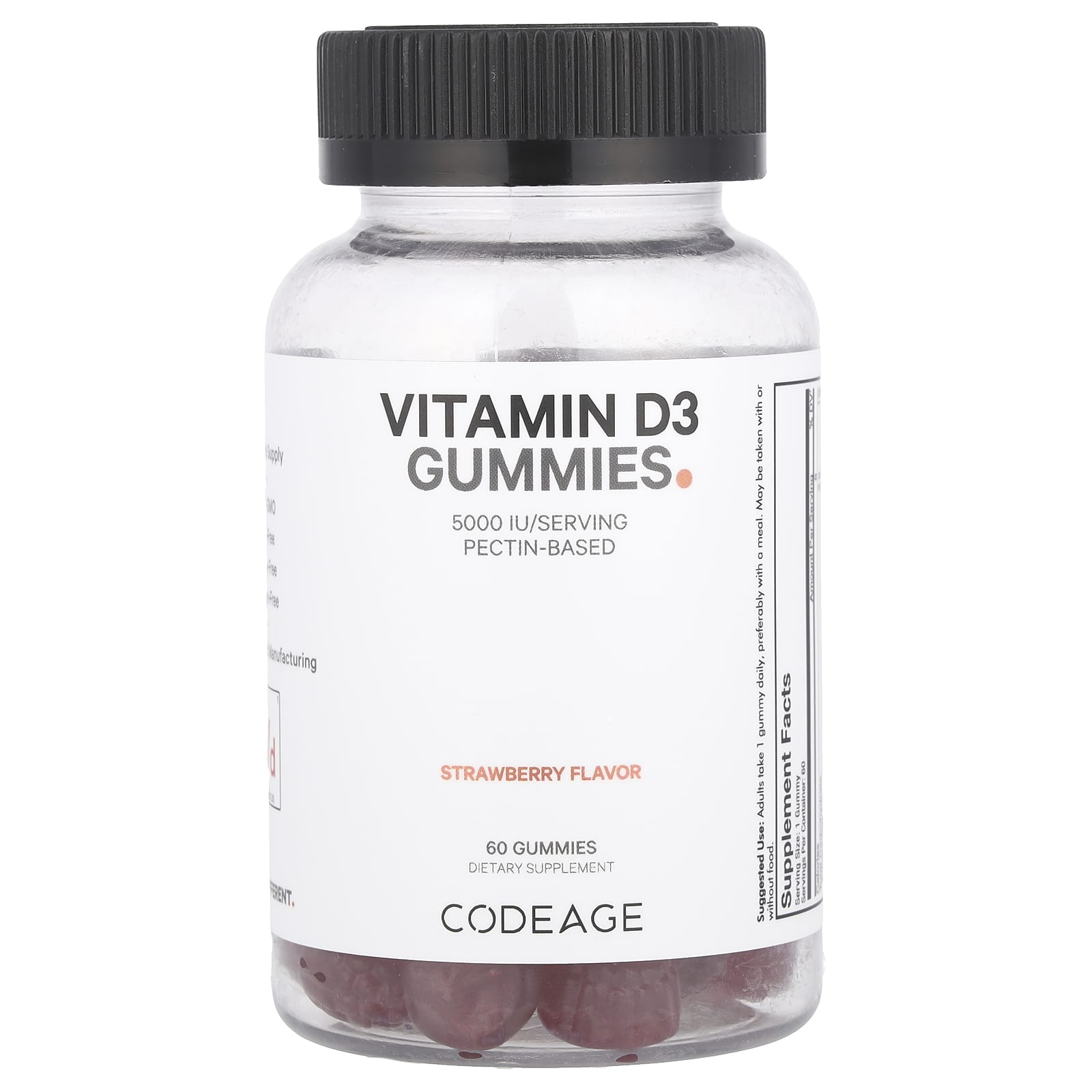 Boost Vitamin D Levels with CodeAge Strawberry Gummies - Image 1