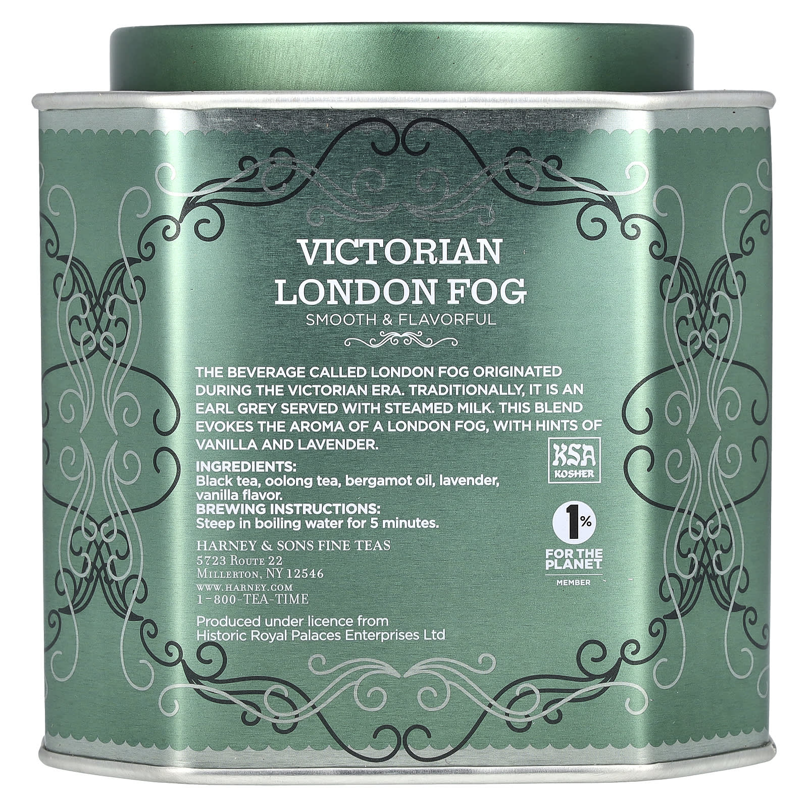 Harney & Sons Victorian London Fog Tea, Smooth Black with Citrus & Vanilla - Image 2