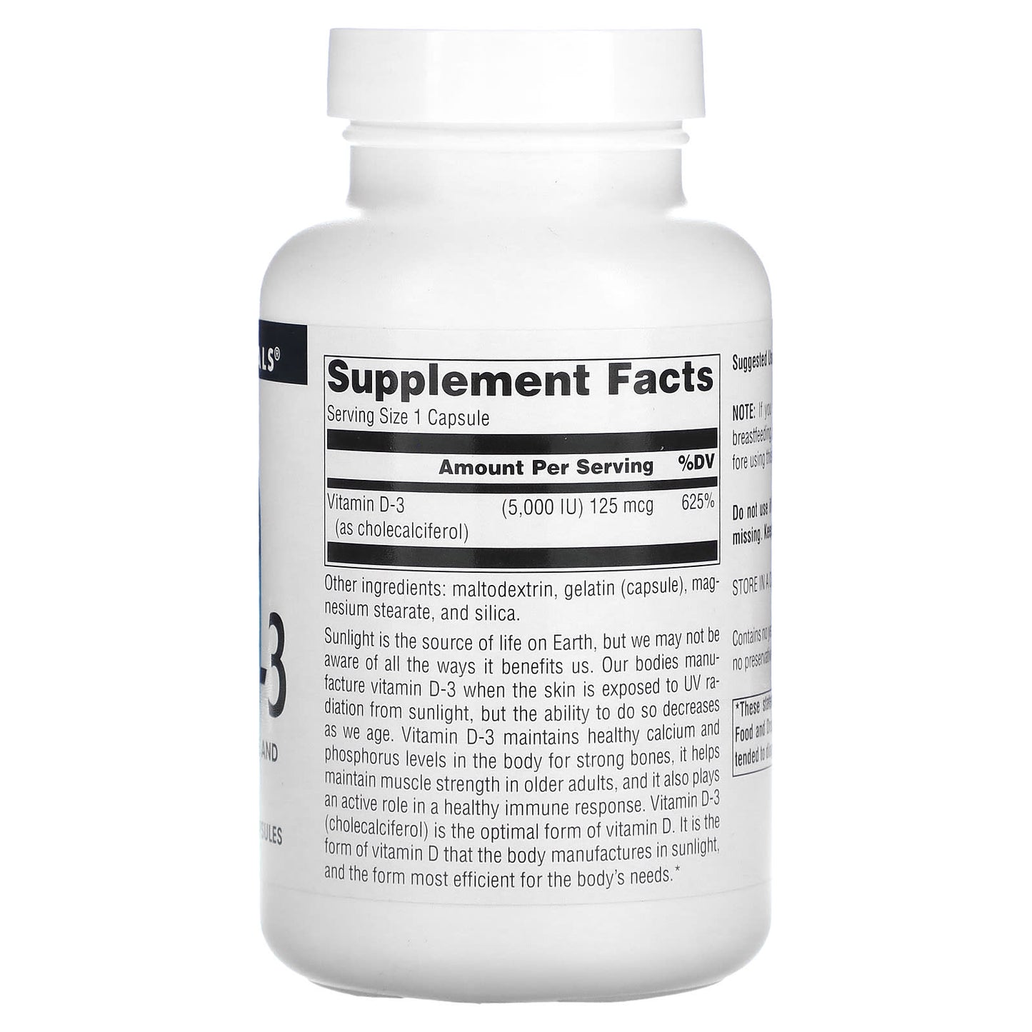 Source Naturals, Vitamin D-3, 125 mcg (5,000 IU), 240 Capsules