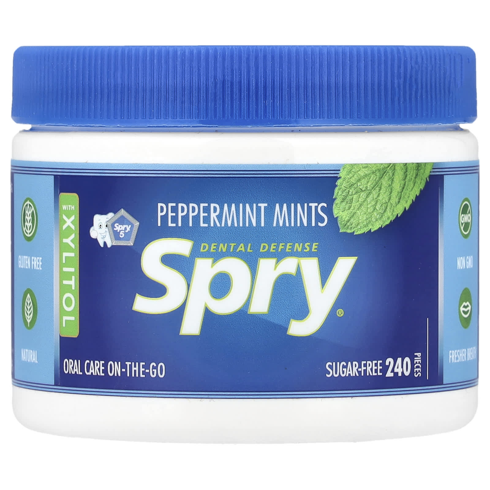 Xlear, Spry®, Peppermint Mints, 240 Pieces, (144 g) - Image 1