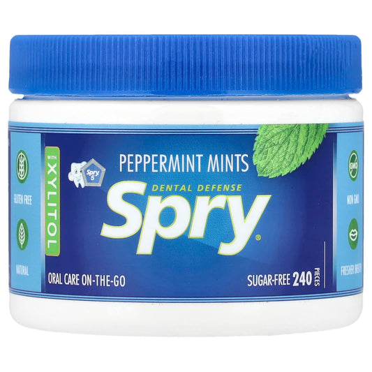 Xlear, Spry®, Peppermint Mints, 240 Pieces, (144 g) - Image 1