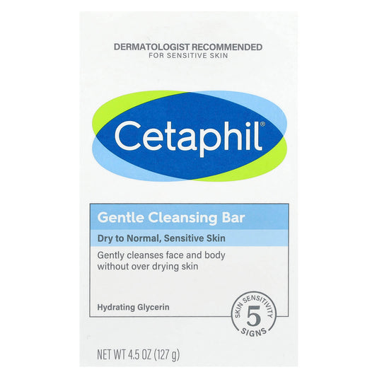Cetaphil Gentle Sensitive Skin Cleansing Bar Soap 4.5 oz - Image 1