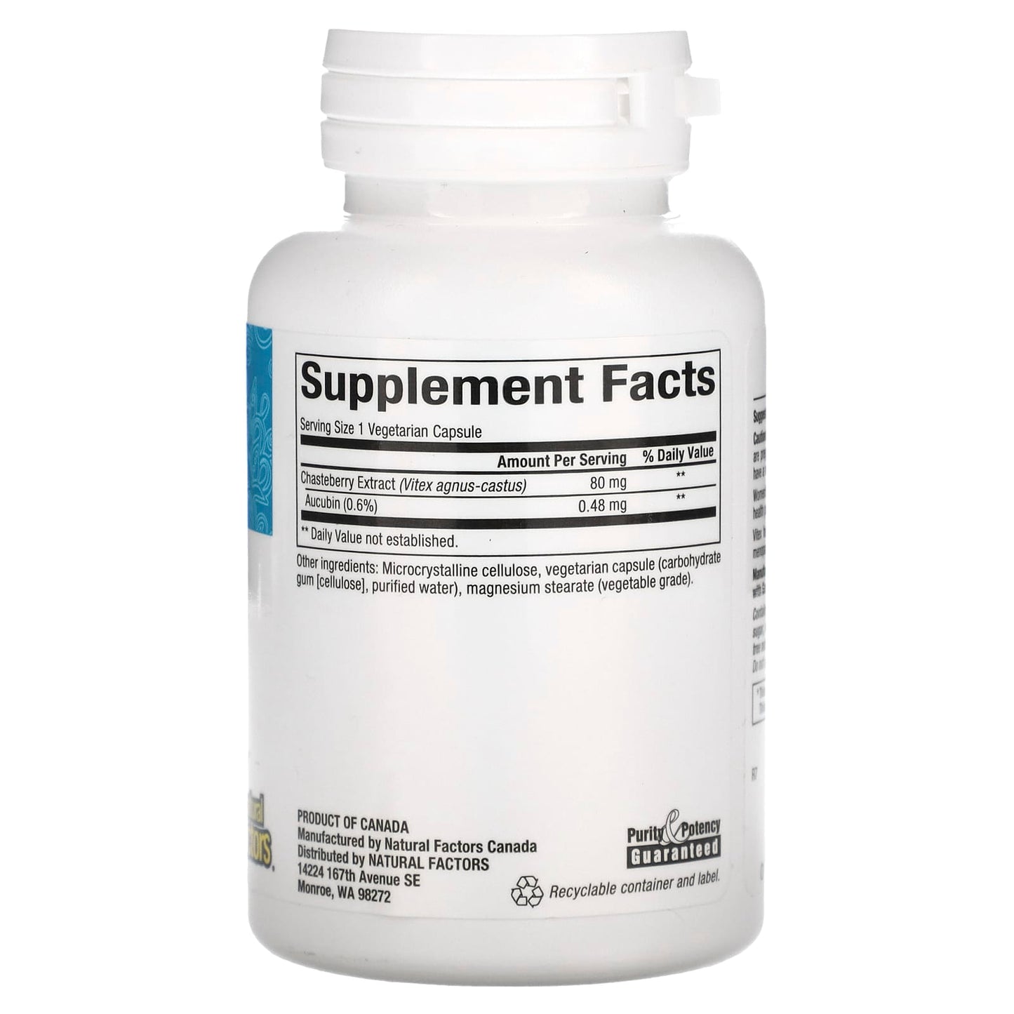 Natural Factors, WomenSense®, Vitex Chasteberry Extract, 80 mg, 90 Vegetarian Capsules - Image 2