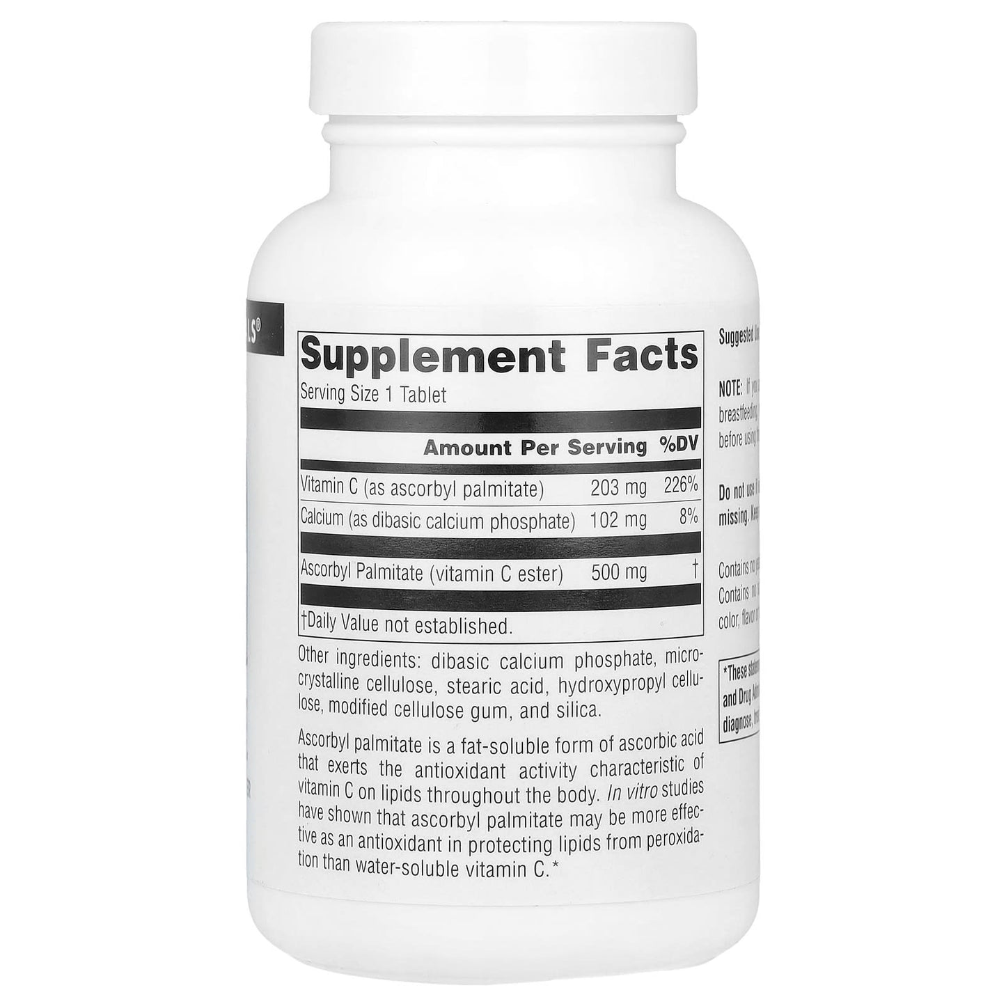 Source Naturals, Ascorbyl Palmitate, 500 mg, 90 Tablets - Image 2