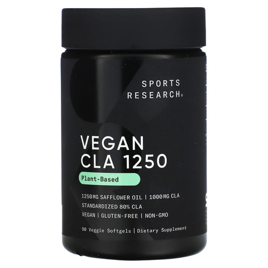 Sports Research, Vegan CLA 1250, 90 Veggie Softgels - Image 1