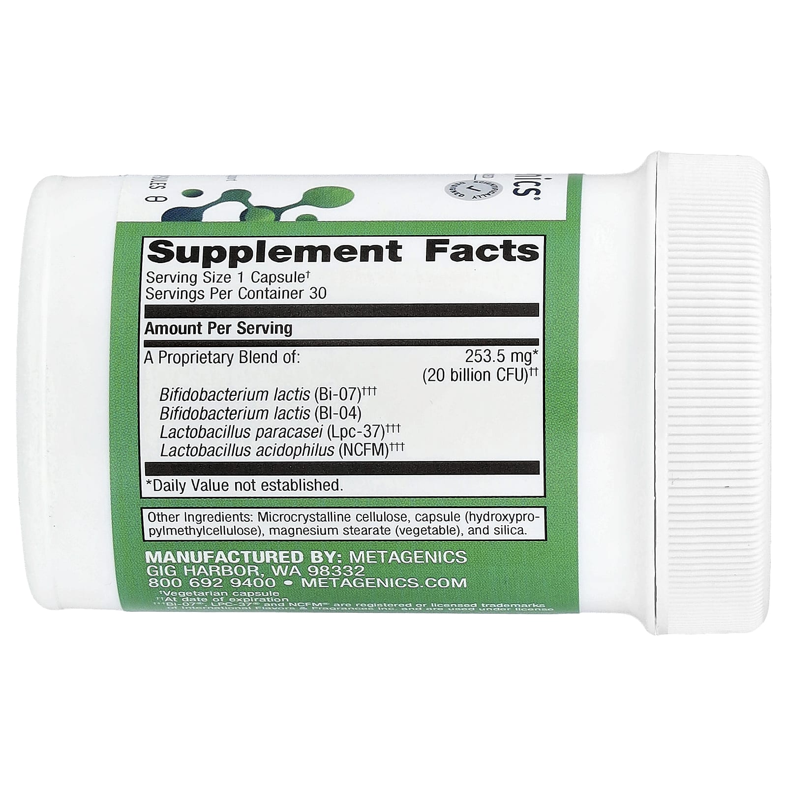 Metagenics, UltraFlora® Restore Probiotic, 30 Capsules (253.5 mg (20 Billion CFU) per Capsule) - Image 2