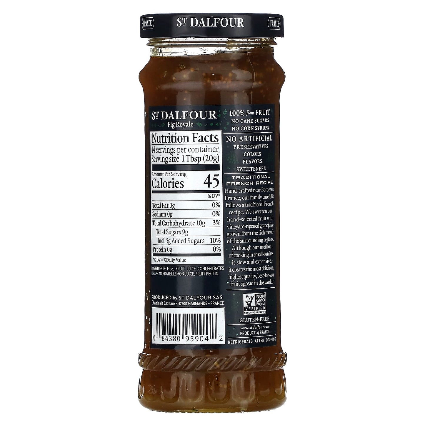 St. Dalfour, Fig Royal Fruit Spread, 10 oz (284 g) - Image 2