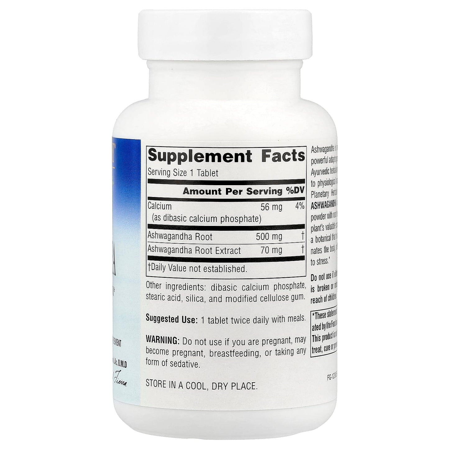 Planetary Herbals, Full Spectrum™ Ashwagandha, 60 Tablets - Image 2