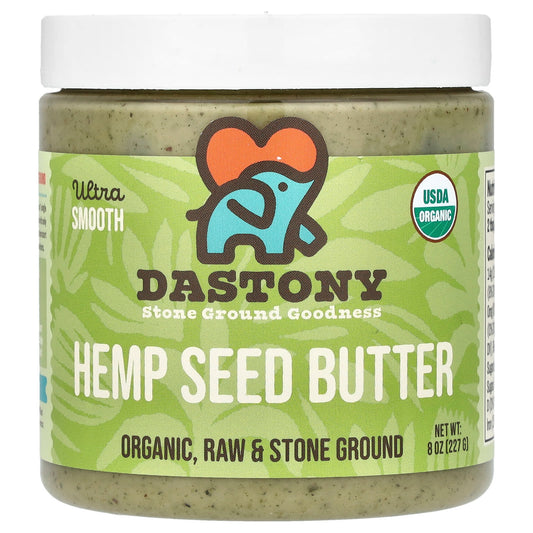 Dastony Organic Hemp Seed Butter, Ultra Smooth, 8 oz, USDA Certified - Image 1