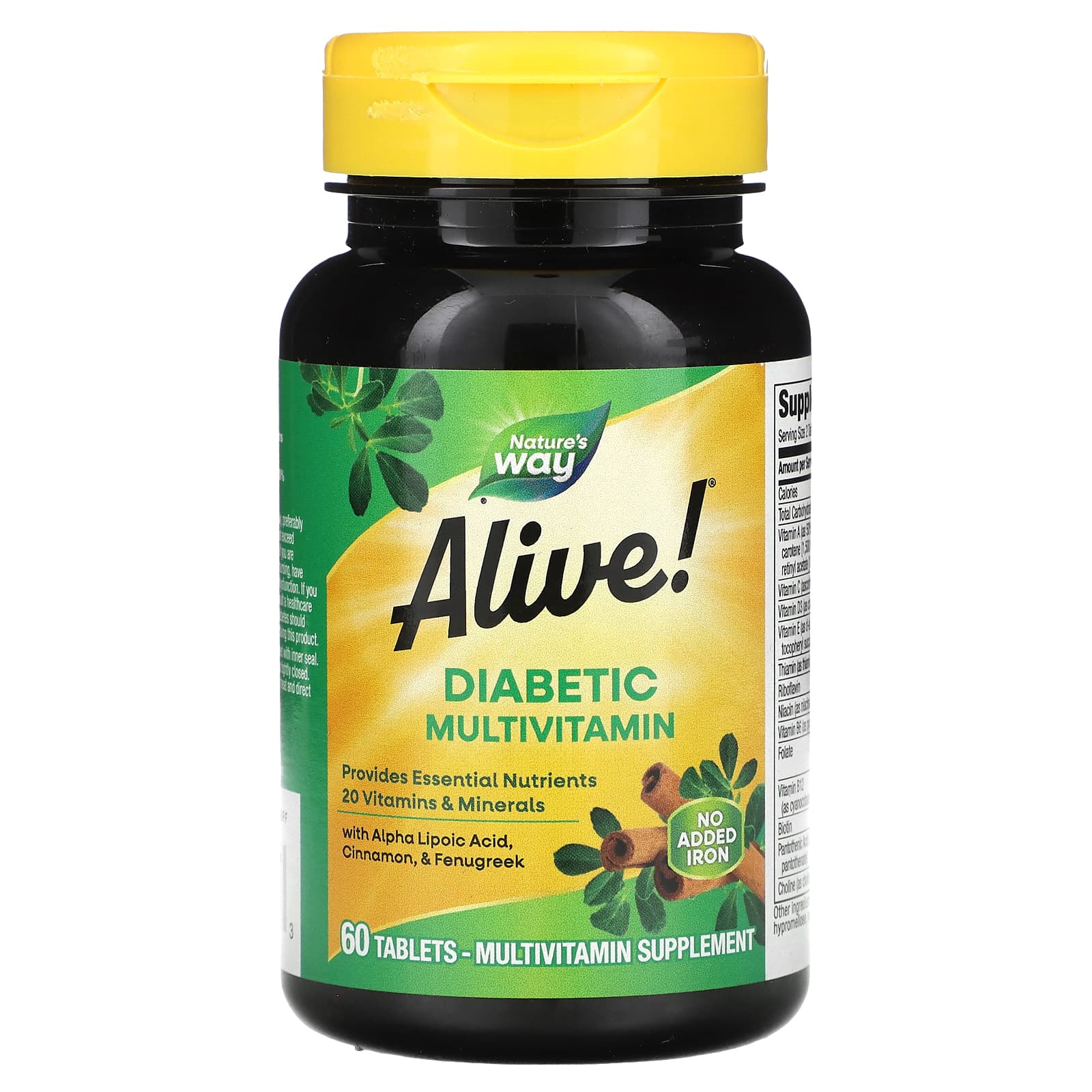 Nature's Way, Alive! Diabetic Multivitamin, 60 Tablets - Image 1