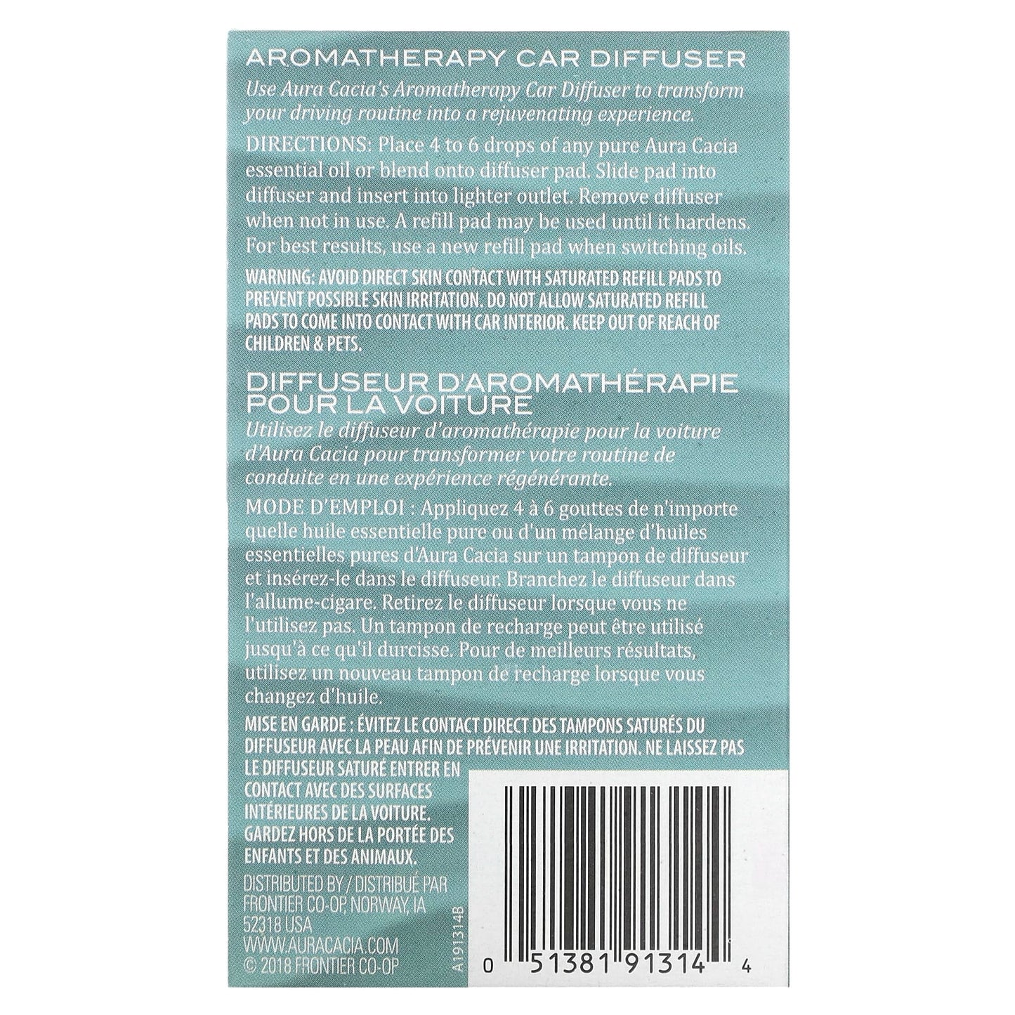 Aura Cacia Aromatherapy Car Diffuser Kit - Essential Oil Refills Included - Image 2