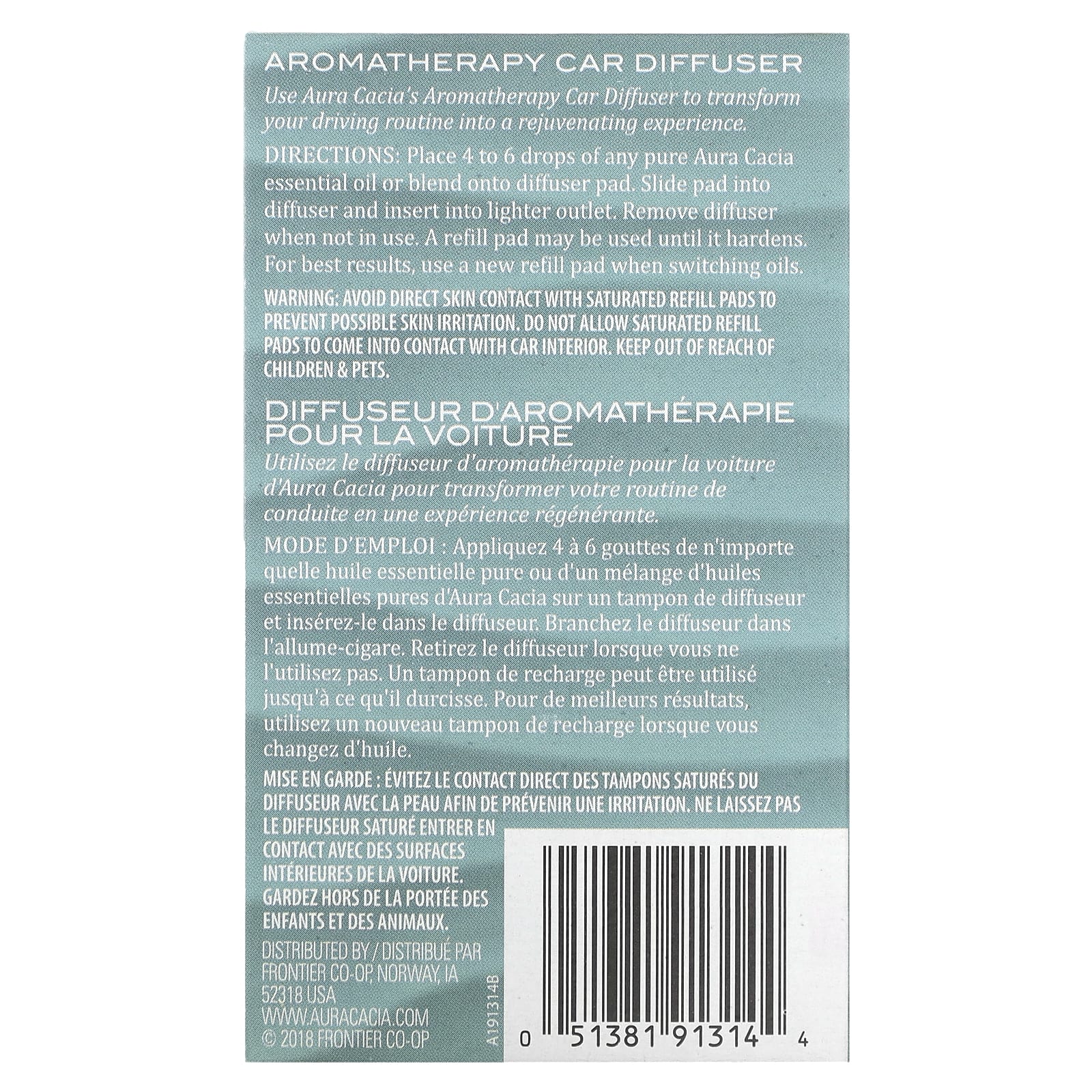 Aura Cacia Aromatherapy Car Diffuser Kit - Essential Oil Refills Included - Image 2