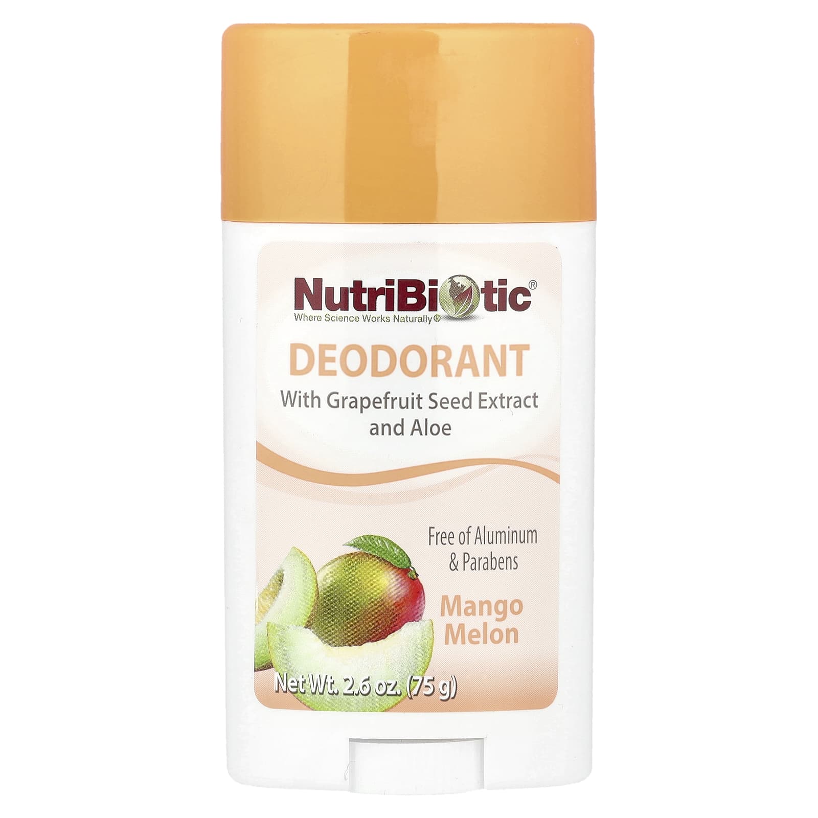 NutriBiotic, Deodorant, Mango Melon, 2.6 oz (75 g) - Image 1