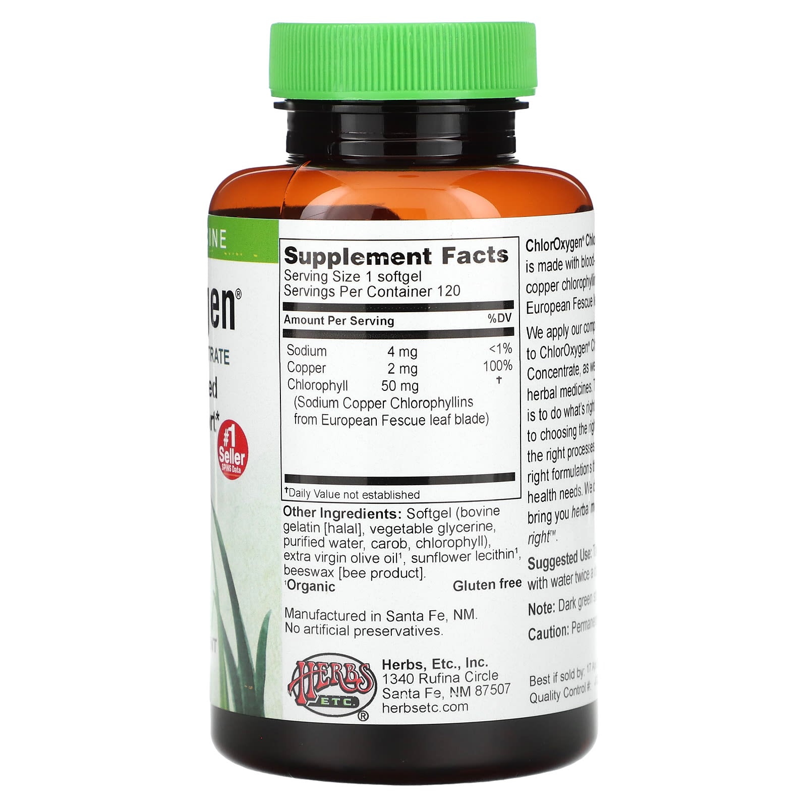 ChlorOxygen Chlorophyll Concentrate Softgels for Blood Support - Image 2