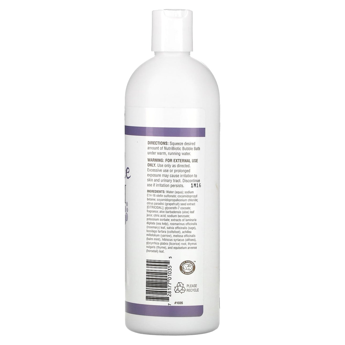 NutriBiotic, Bubble Bath, Non-Soap, Fresh Fruit, 16 fl oz (473 ml) - Image 2