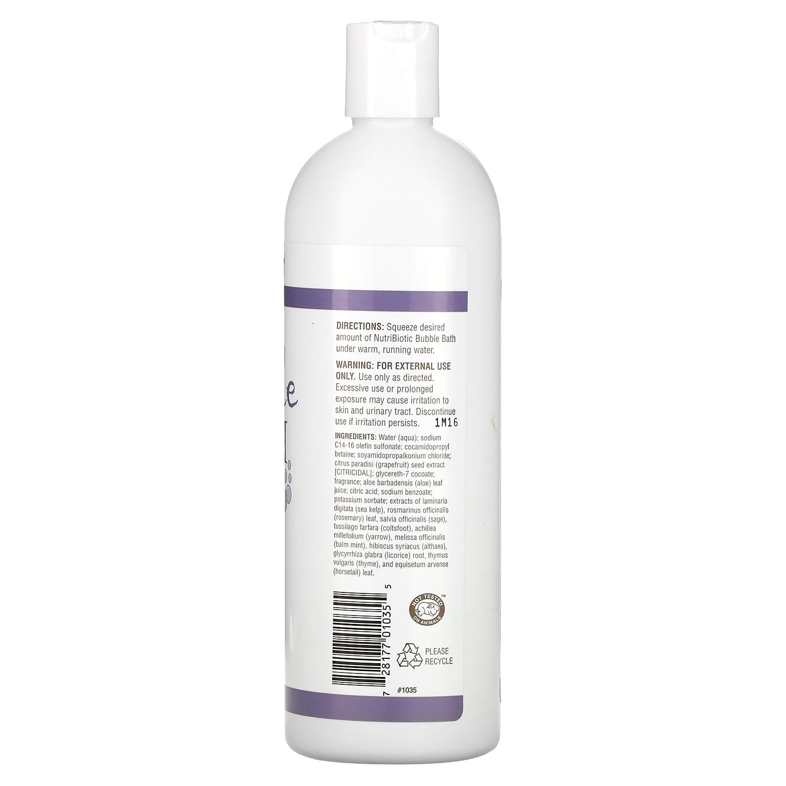 NutriBiotic, Bubble Bath, Non-Soap, Fresh Fruit, 16 fl oz (473 ml) - Image 2