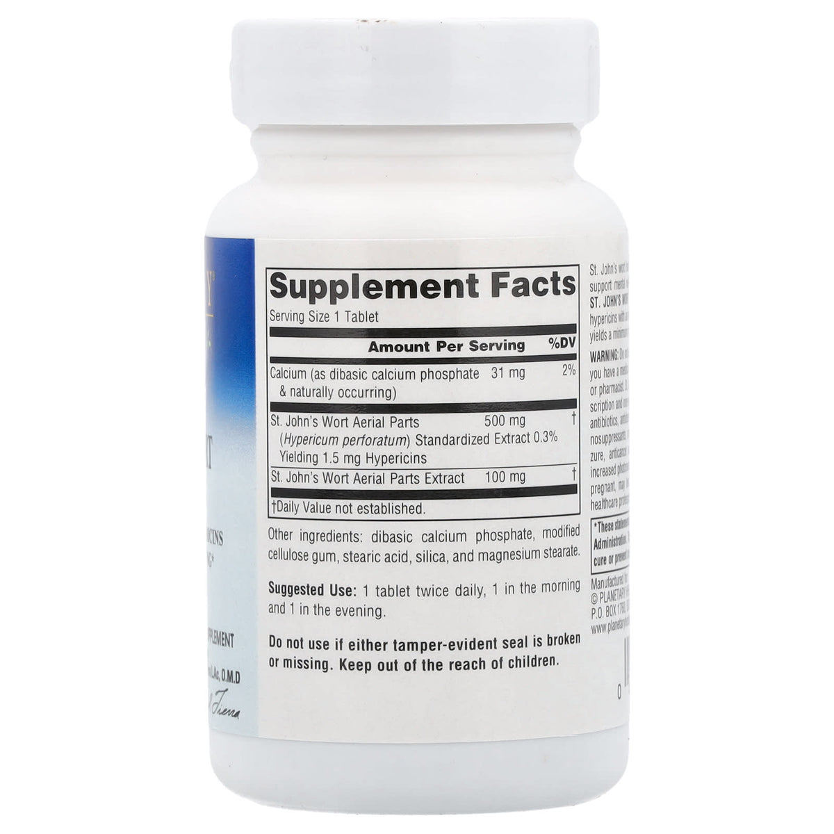Planetary Herbals, Full Spectrum™ St. John's Wort Extract, 60 Tablets - Image 2
