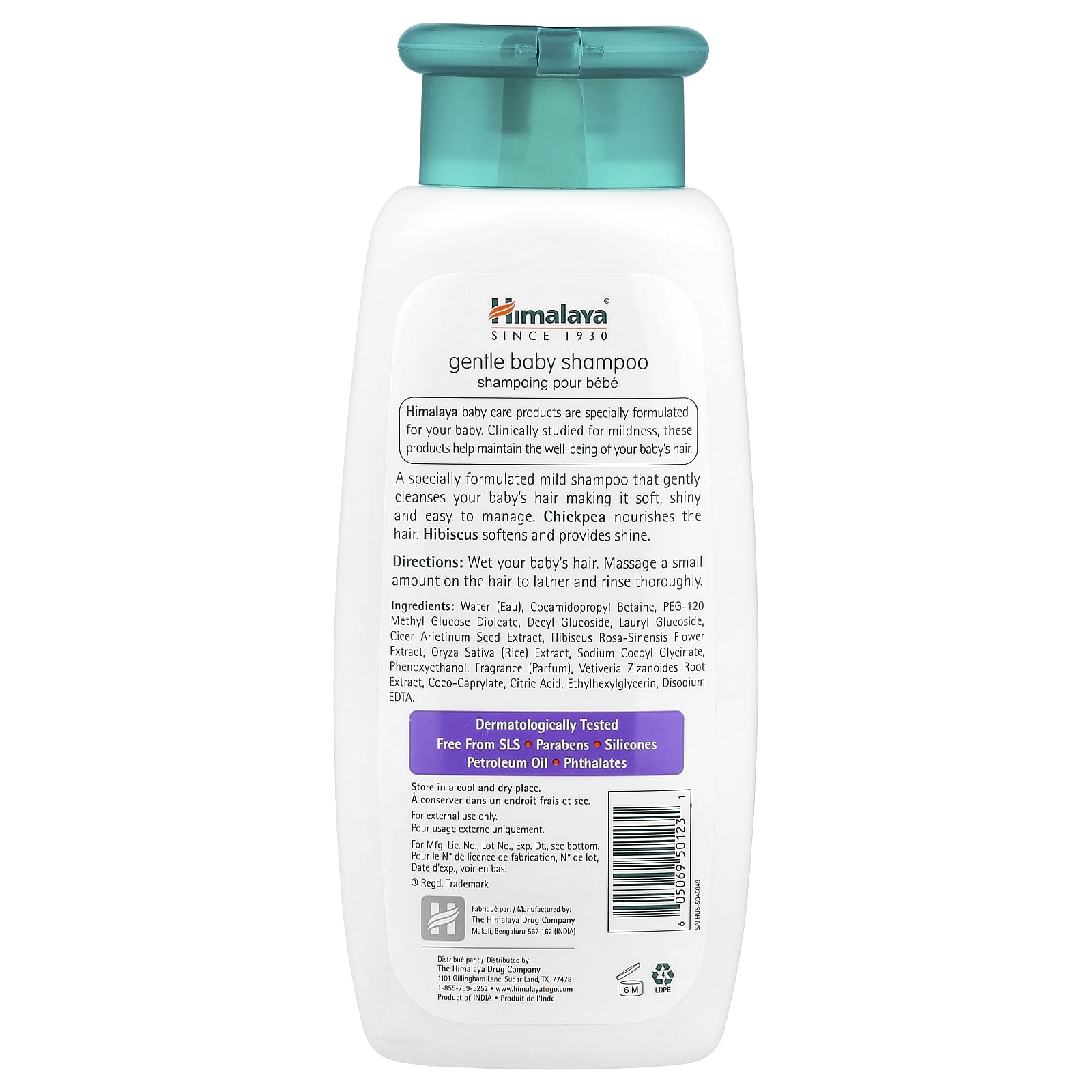 Himalaya Gentle Baby Shampoo, 13.53 fl oz - Plant-Based, Tear-Free & Vegan - Image 2