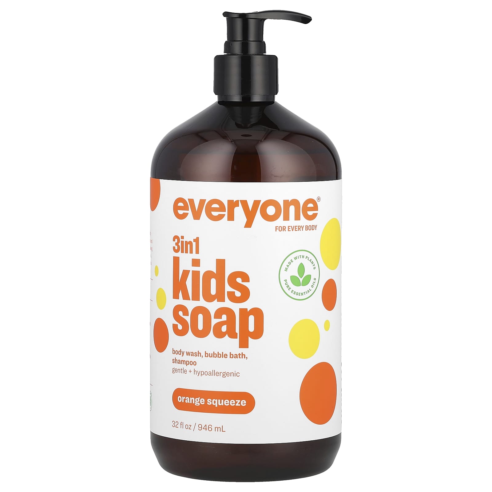Gentle 3-in-1 Orange Squeeze Soap for Kids - Hypoallergenic & Vegan - Image 1