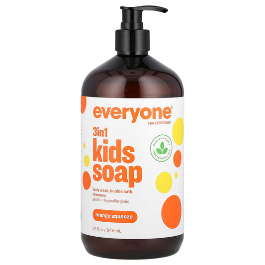 Gentle 3-in-1 Orange Squeeze Soap for Kids - Hypoallergenic & Vegan - Image 1