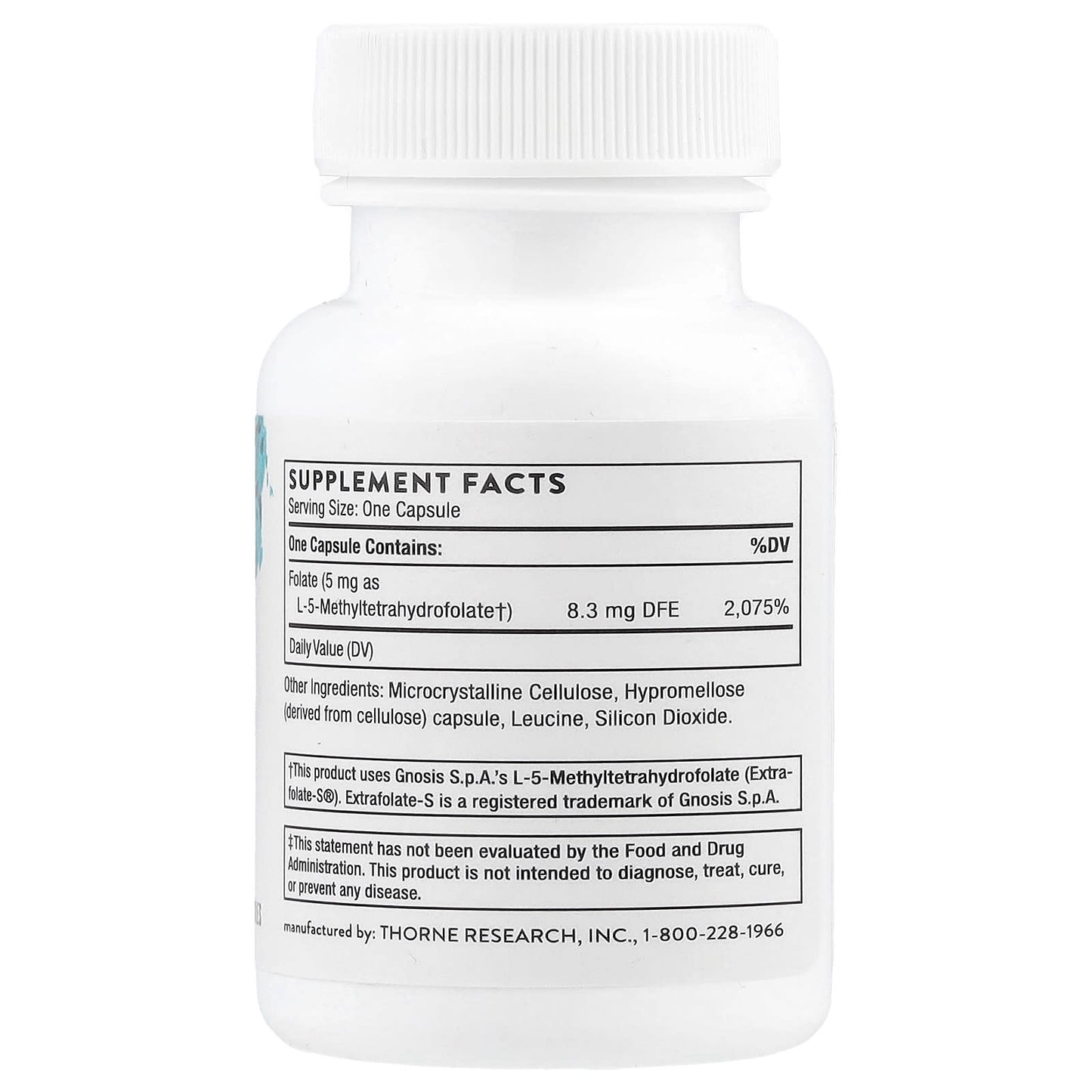 Thorne, 5-MTHF, 5 mg, 60 Capsules - Image 2