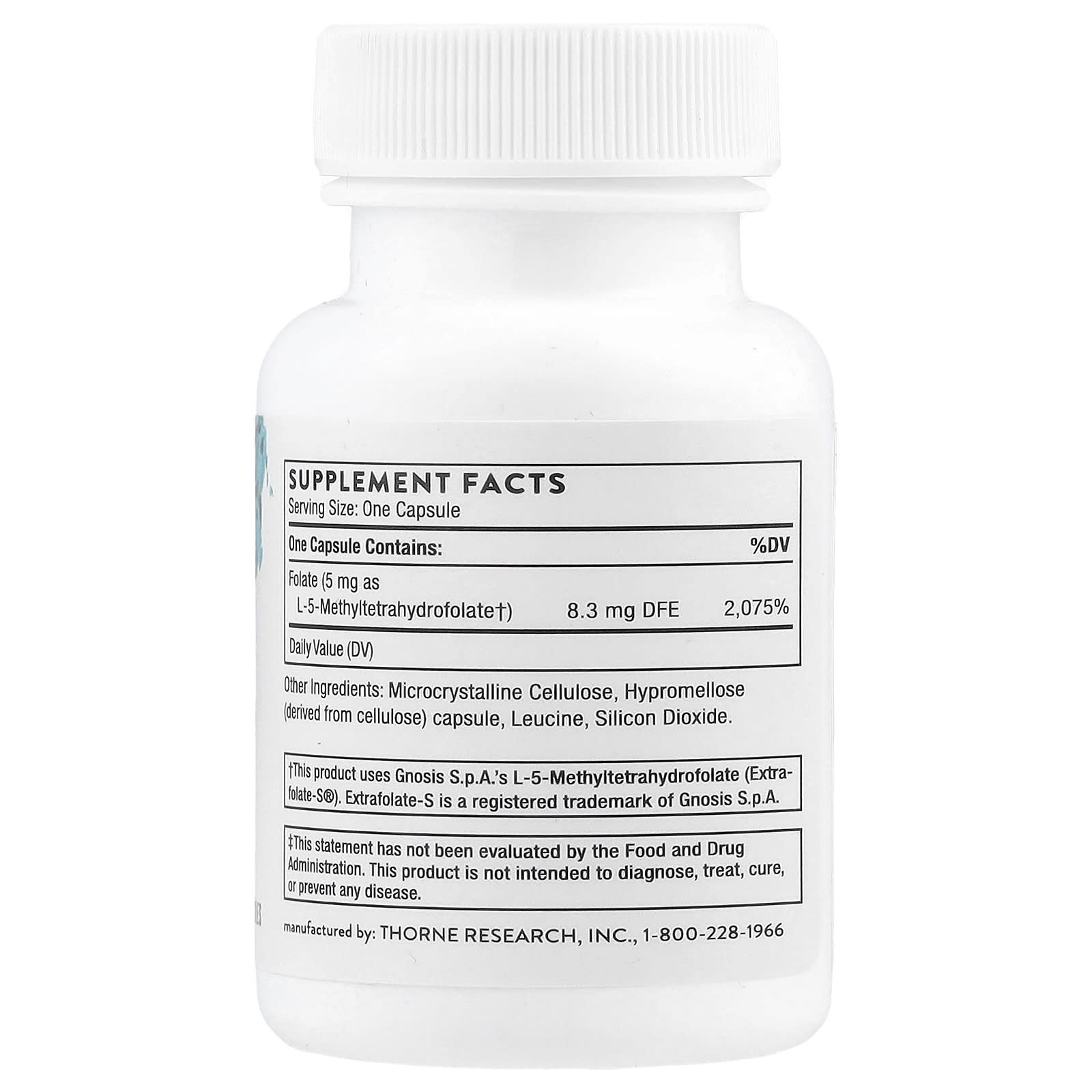 Thorne, 5-MTHF, 5 mg, 60 Capsules - Image 2