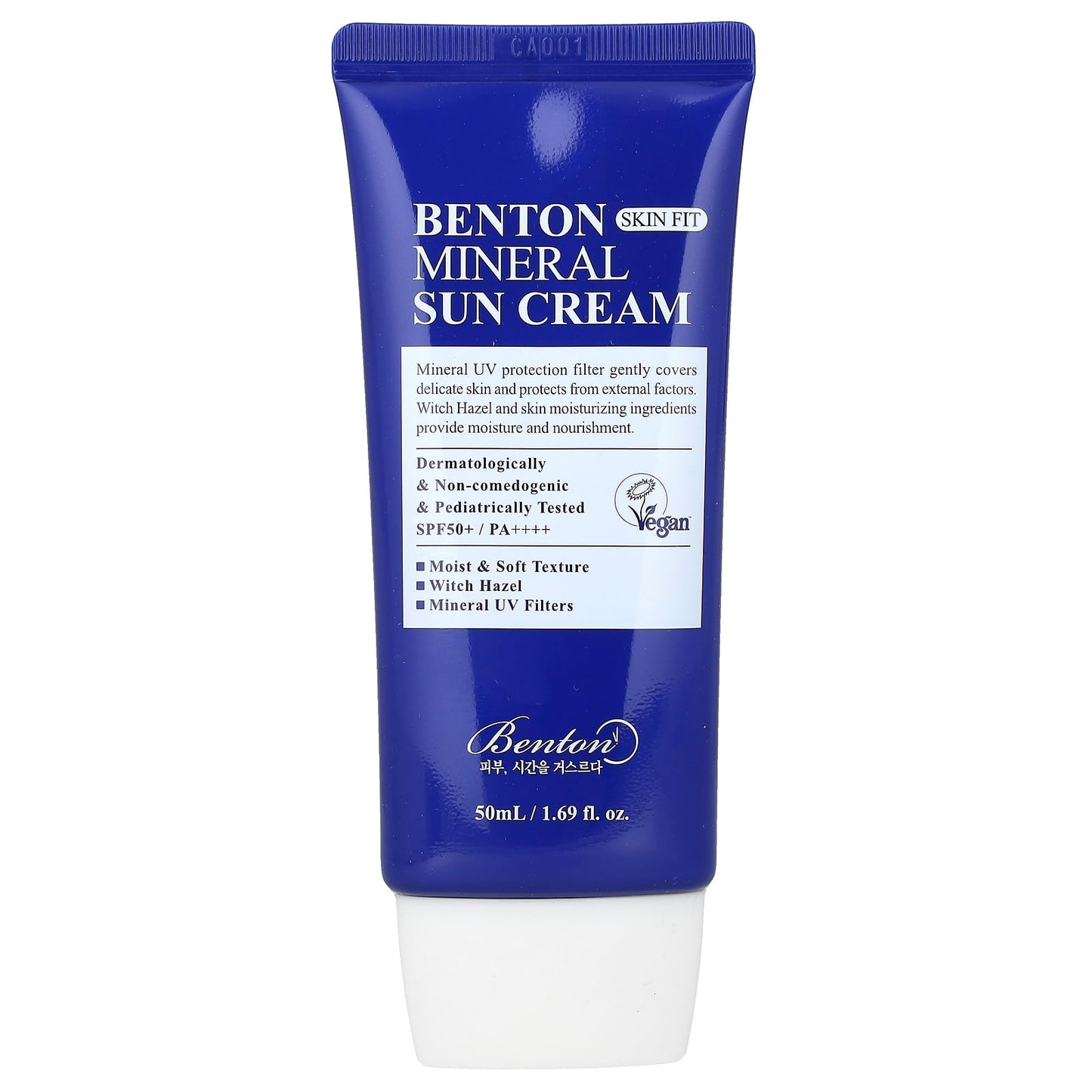 Benton Skin Fit Mineral Sun Cream, SPF 50/PA++++, 1.69 fl oz (50 ml) - Image 1