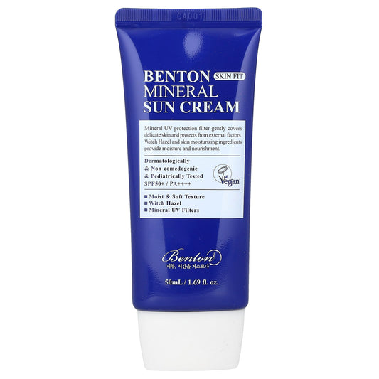 Benton Skin Fit Mineral Sun Cream, SPF 50/PA++++, 1.69 fl oz (50 ml) - Image 1